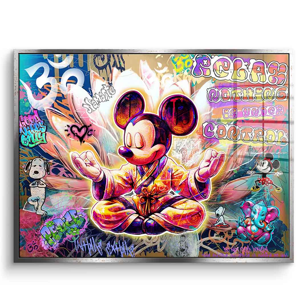 Mickey Yoga - Acrylglas