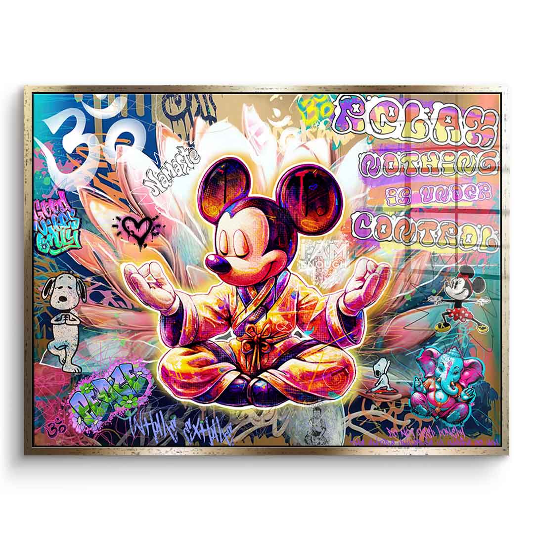Mickey Yoga - Acrylglas