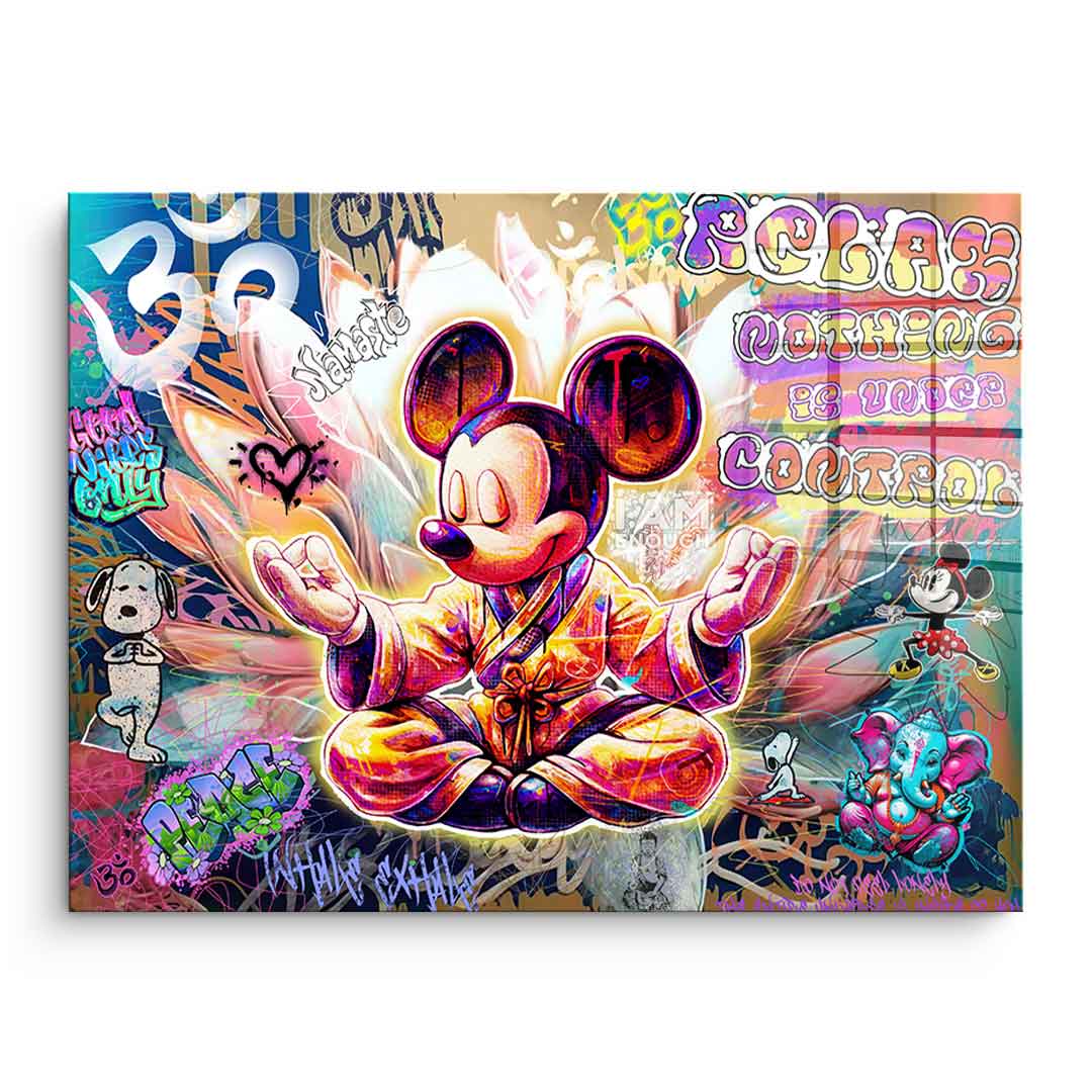Mickey Yoga - Acrylglas