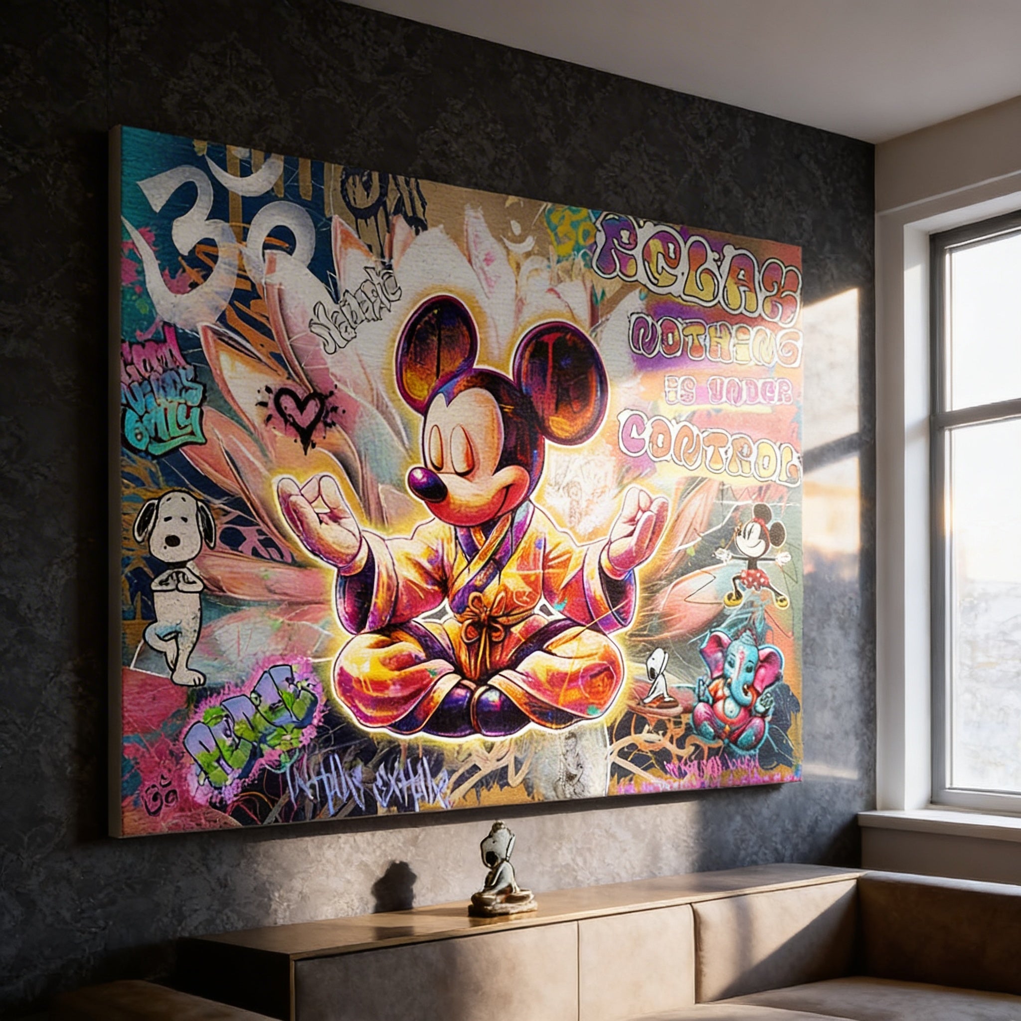 Mickey Yoga - Acrylglas