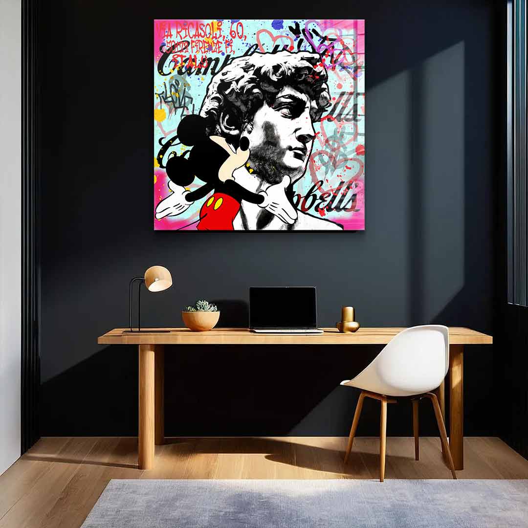 Comic Mouse &amp; David - Acrylic glass