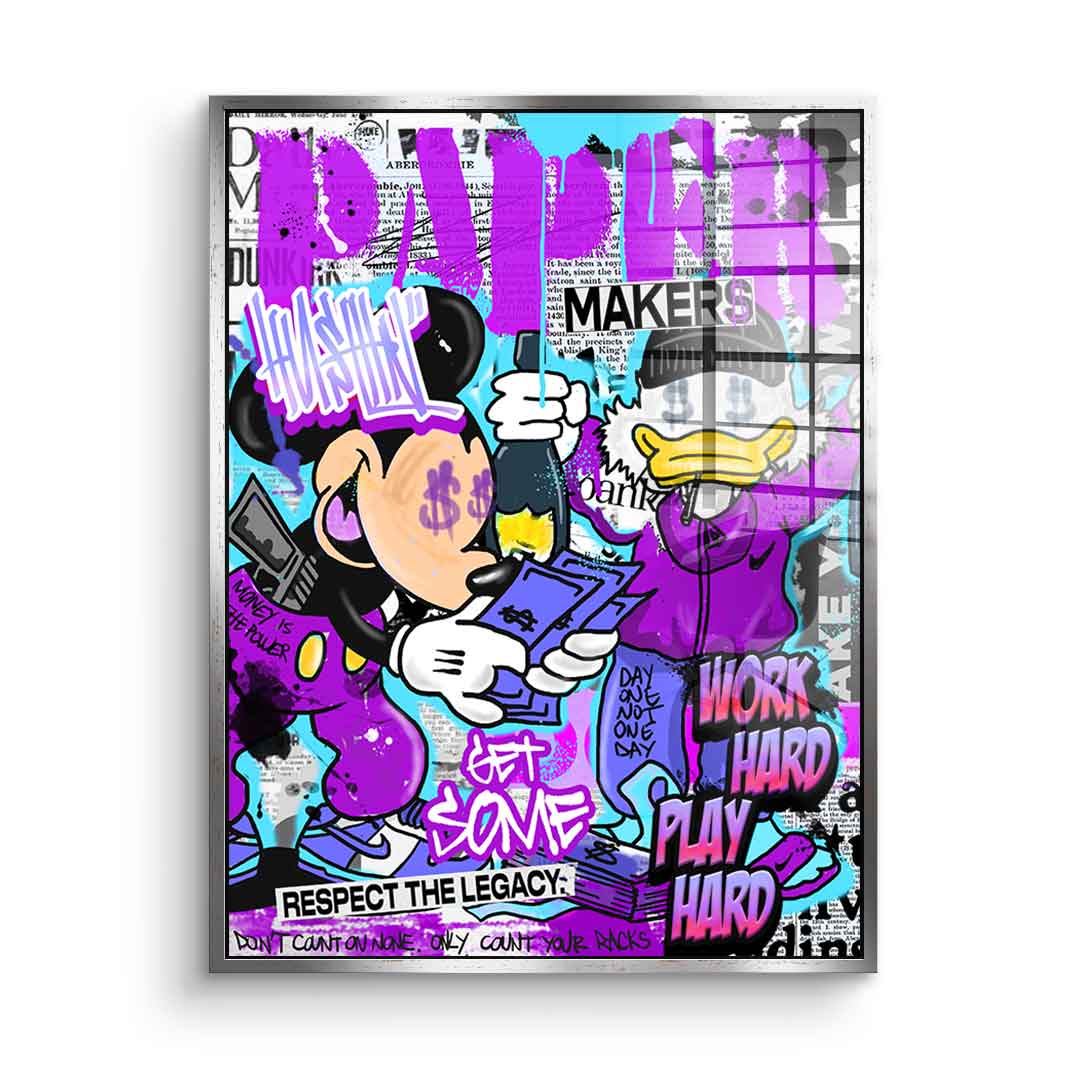 Mick & Don Check$ - Acrylglas