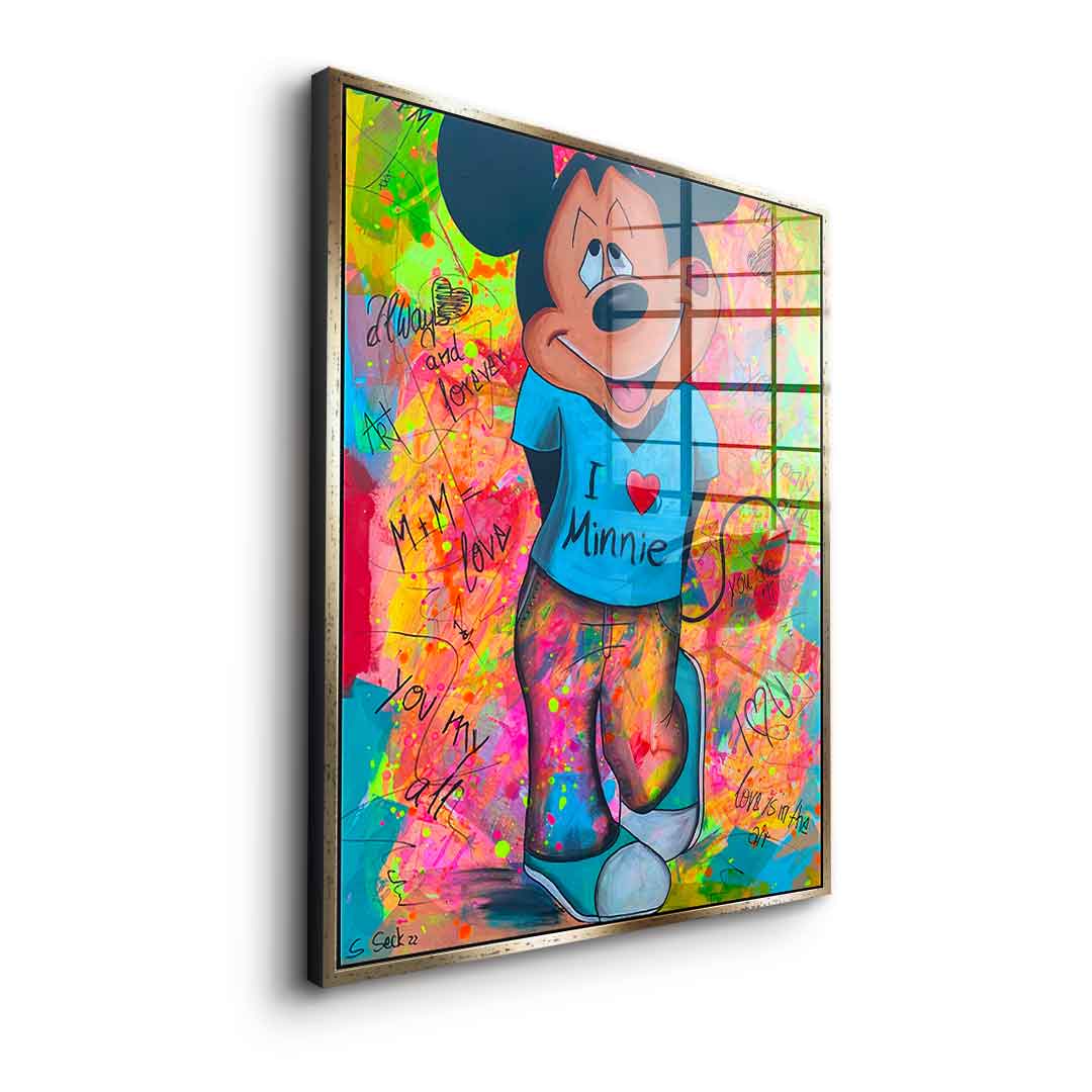 Mickey Loves Minni - Acrylglas