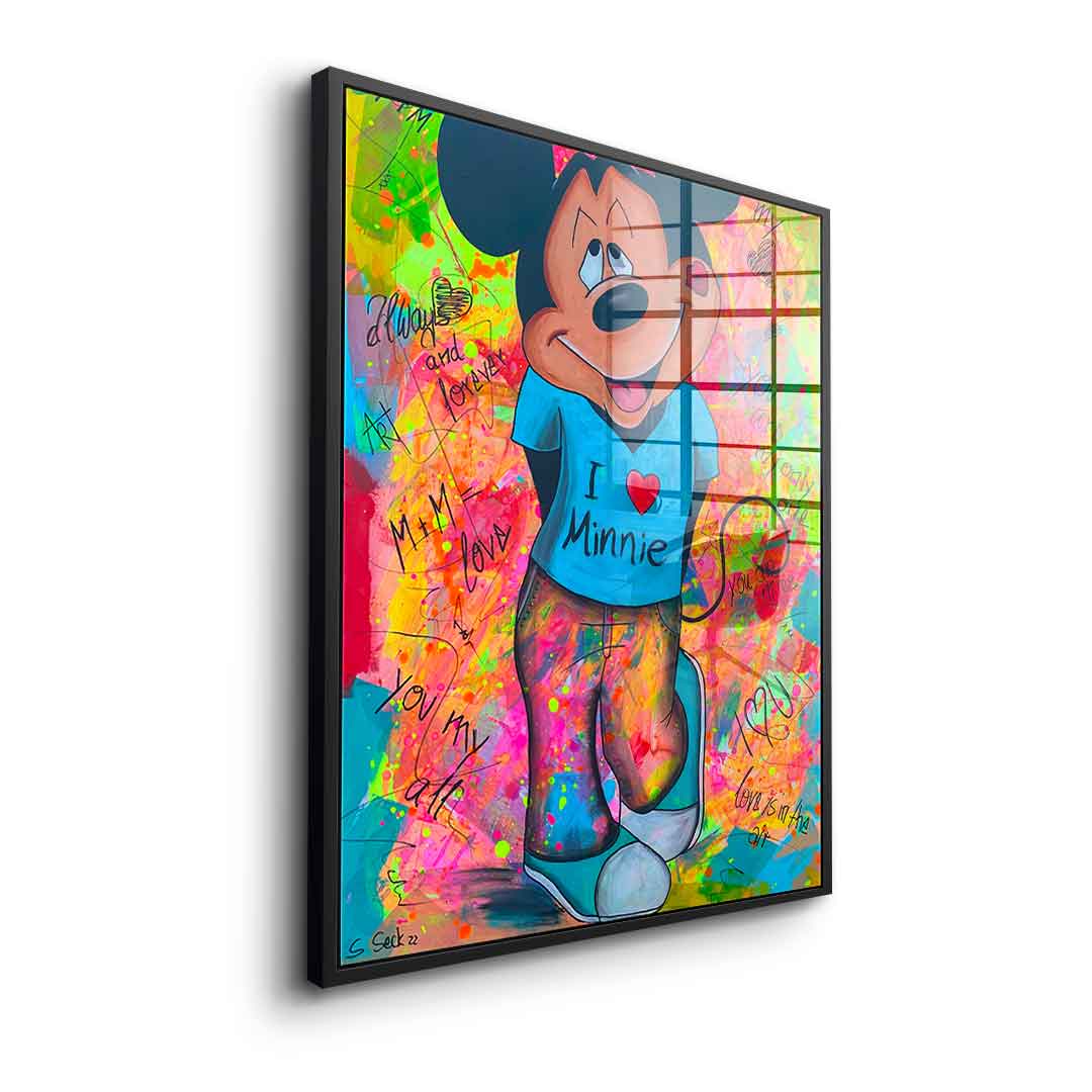 Mickey Loves Minni - Acrylglas