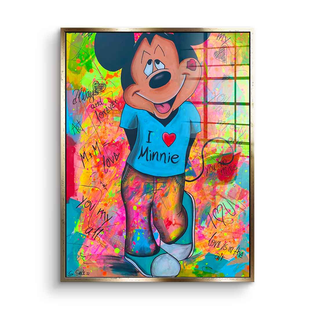 Mickey Loves Minni - Acrylglas