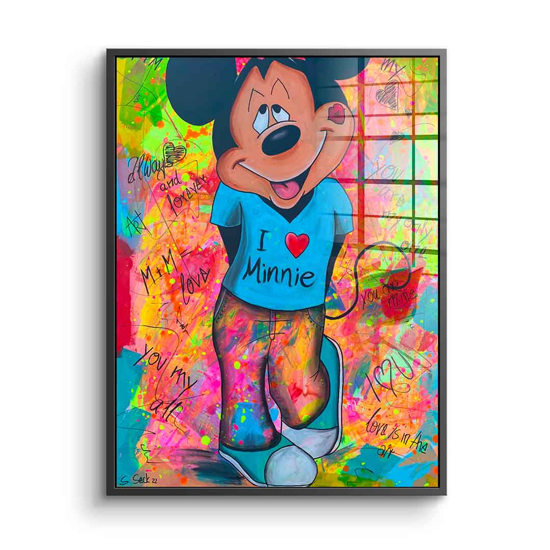 Mickey Loves Minni - Acrylglas