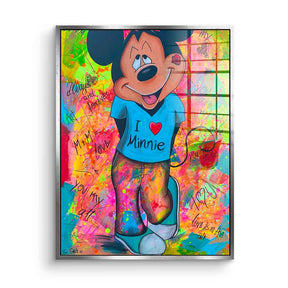 Mickey Loves Minni - Acrylglas