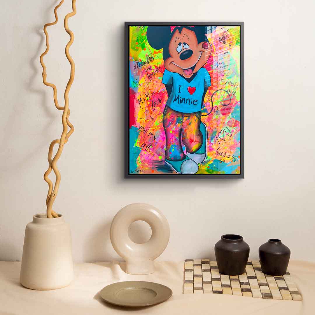 Mickey Loves Minni - Acrylglas