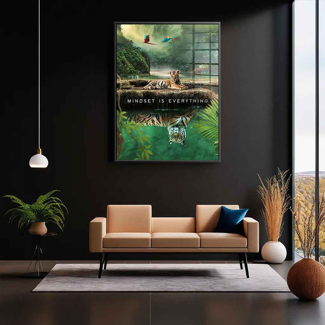 Mindset is Everything #Jungle - Acrylglas