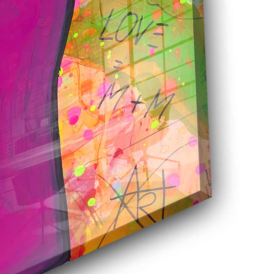 Minni Loves Mickey - Acrylglas