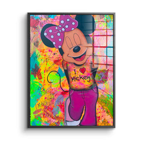 Minni Loves Mickey - Acrylglas