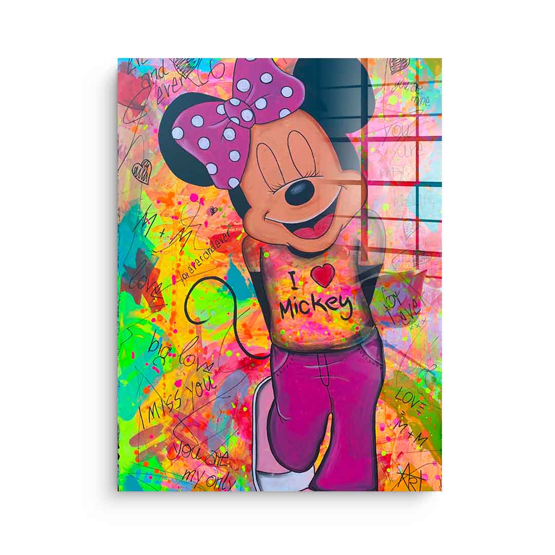 Minnie Loves Mickey - Acrylic Glass