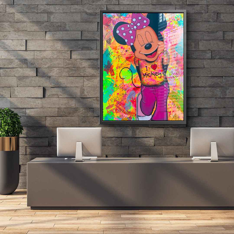 Minni Loves Mickey - Acrylglas
