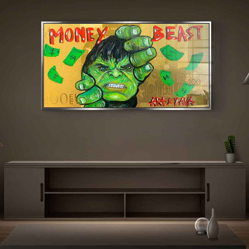Money Hulk - acrylic