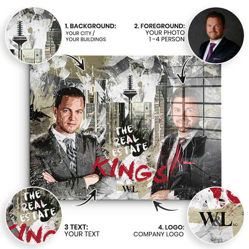 Real Estate Kings - Acrylglas - personalisierbar