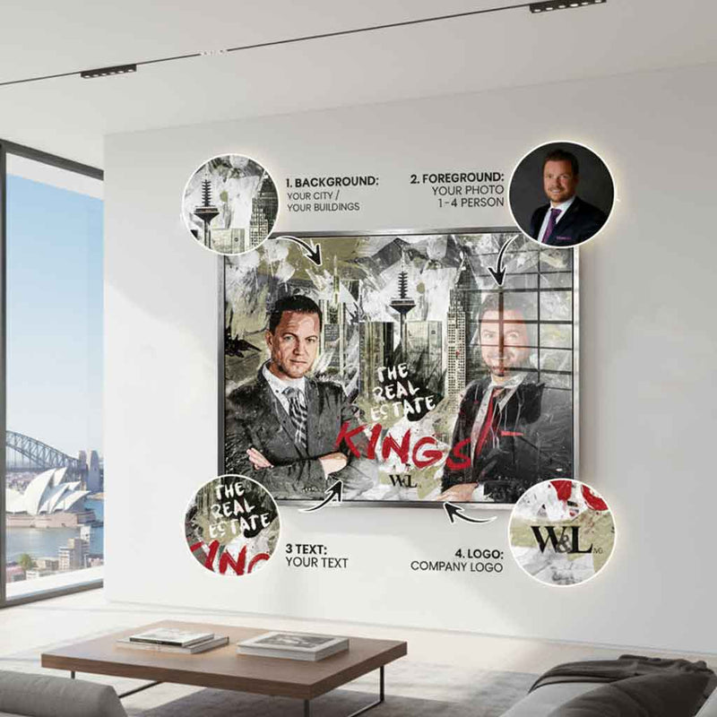 Real Estate Kings - Acrylglas - personalisierbar