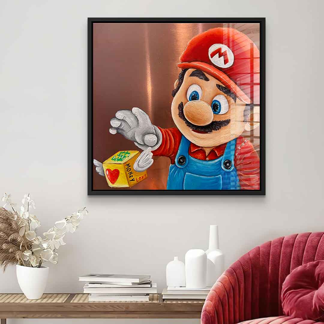 Money Mario - Acrylglas