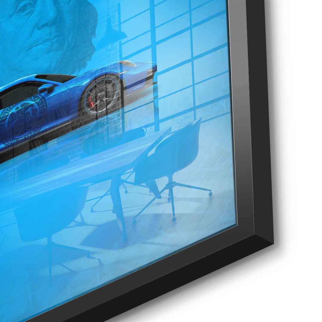 Money easy Blue - Acrylglas