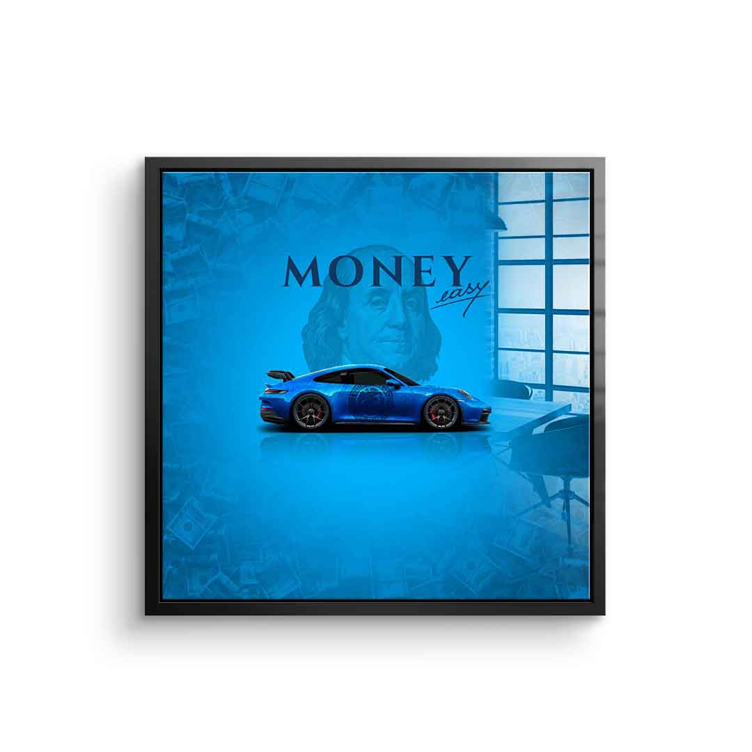 Money easy Blue - Acrylglas