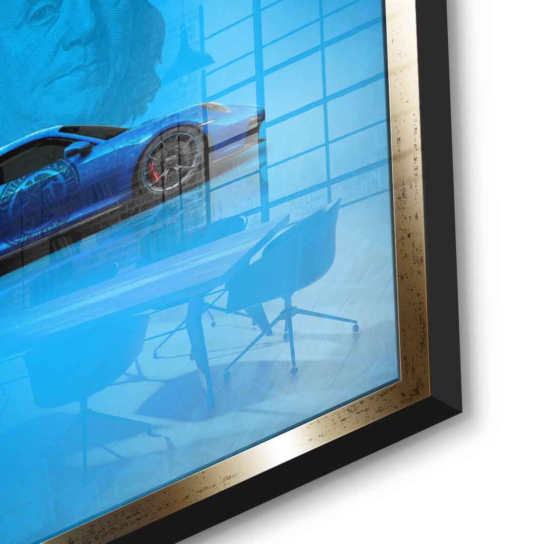 Money easy Blue - Acrylglas