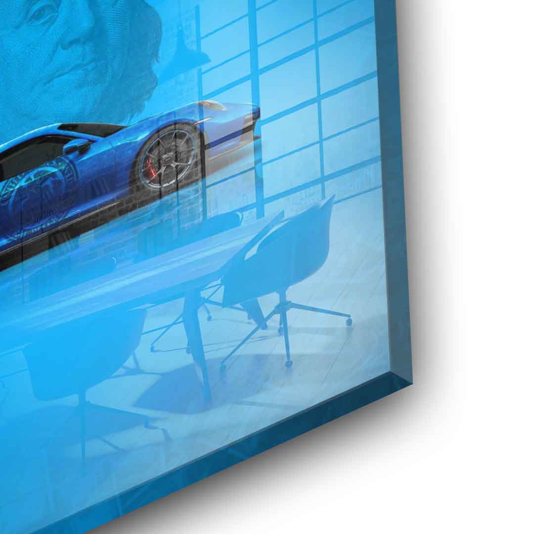 Money easy Blue - Acrylglas