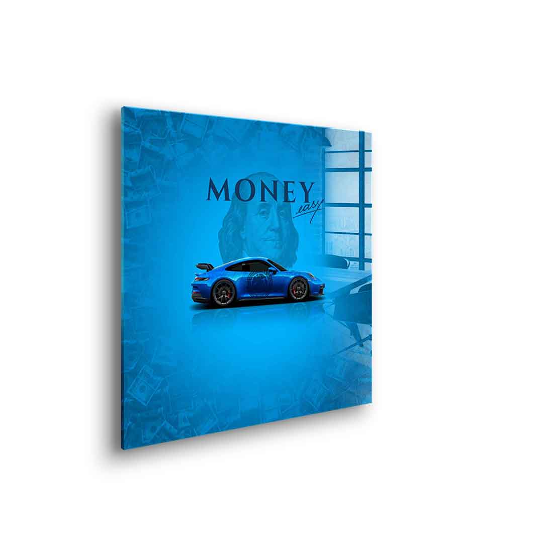 Money easy Blue - Acrylglas