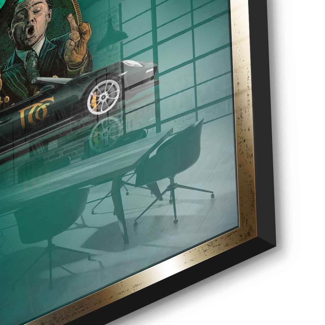 Money easy Green - Acrylglas