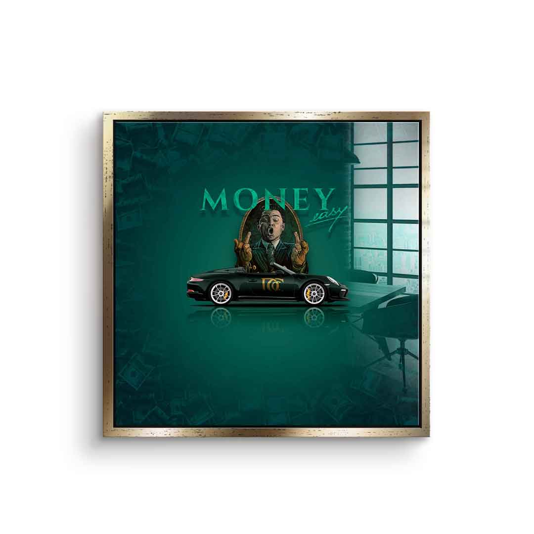 Money easy Green - Acrylglas