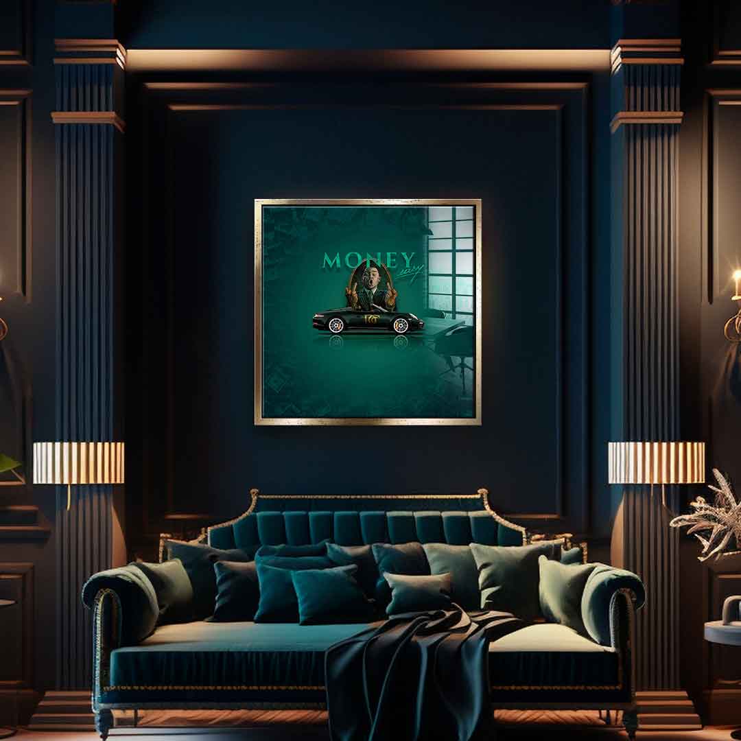 Money easy Green - Acrylglas