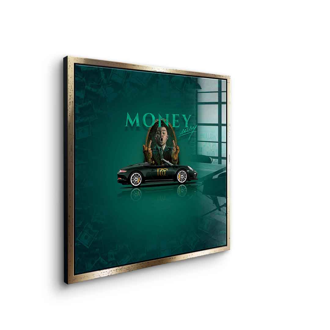 Money easy Green - Acrylglas