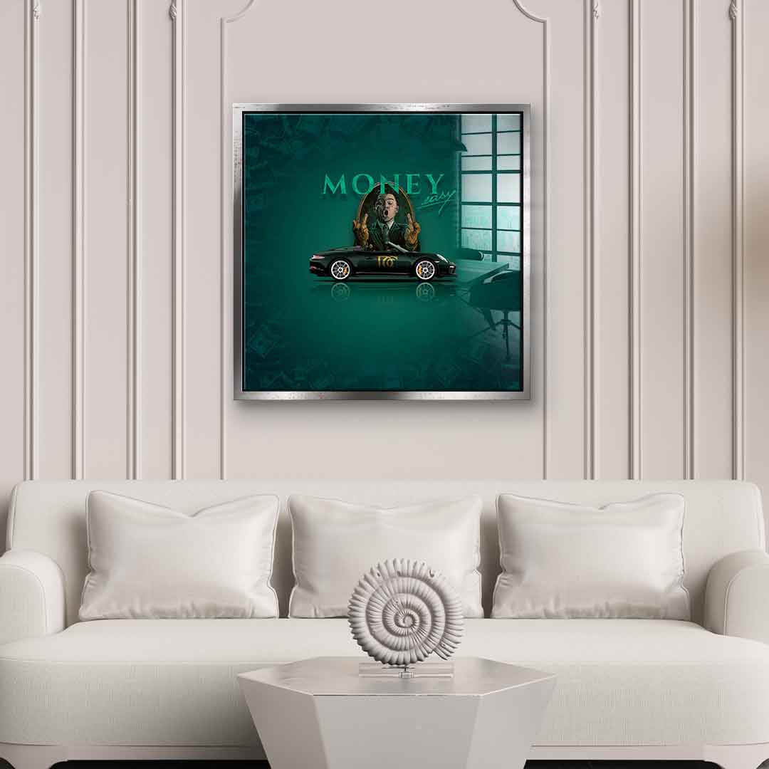 Money easy Green - Acrylglas