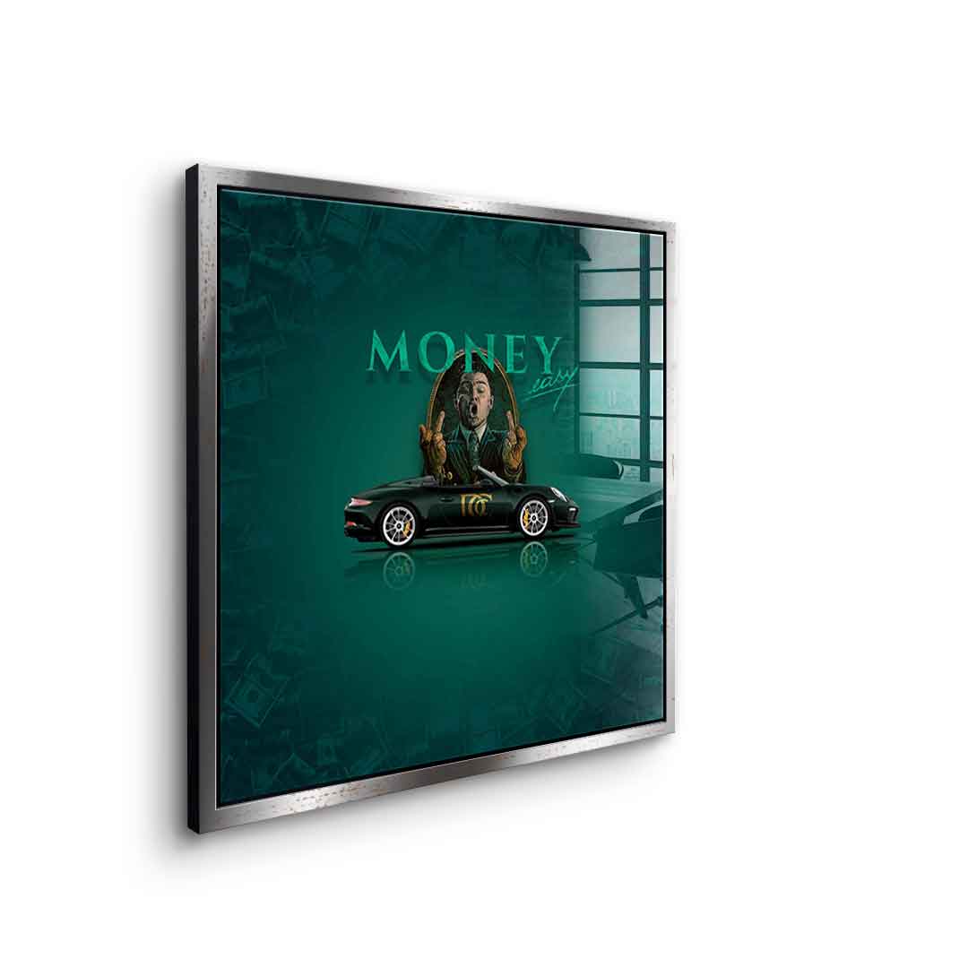 Money easy Green - Acrylglas