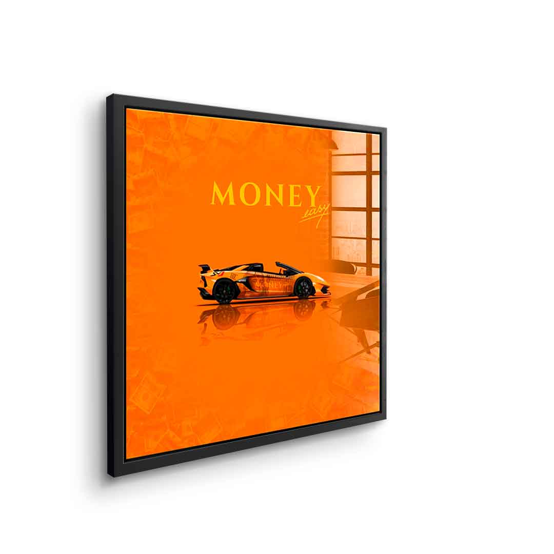 Money easy Yellow - Acrylglas