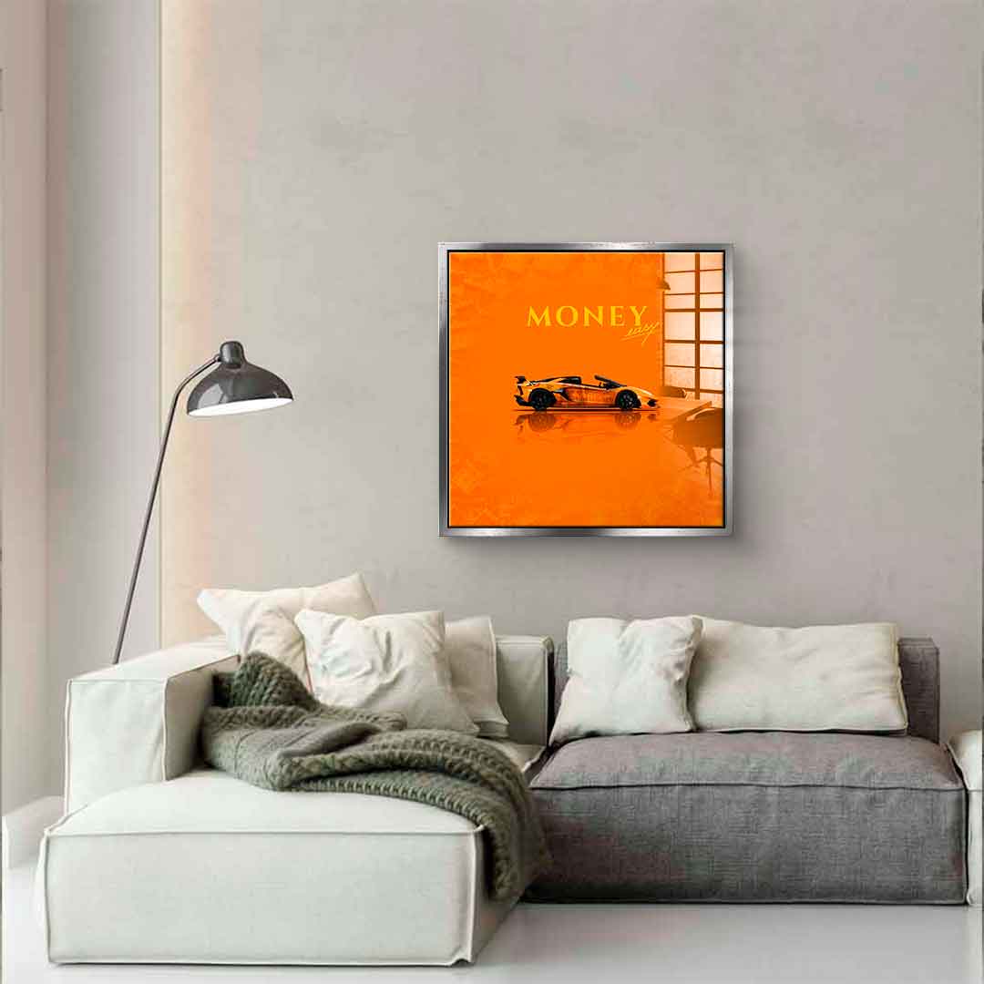 Money easy Yellow - Acrylglas