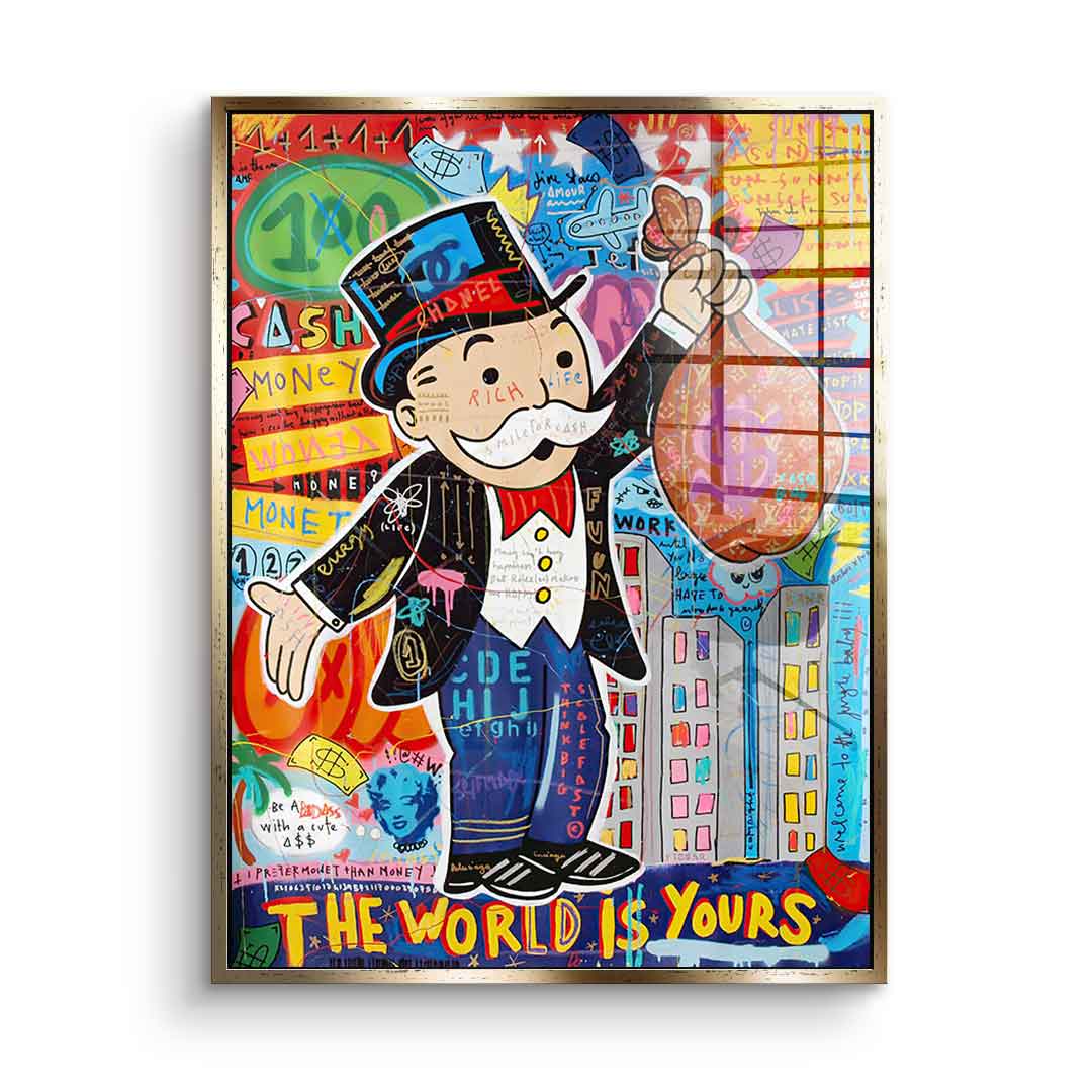 Monopoly Money Bag - Acrylglas
