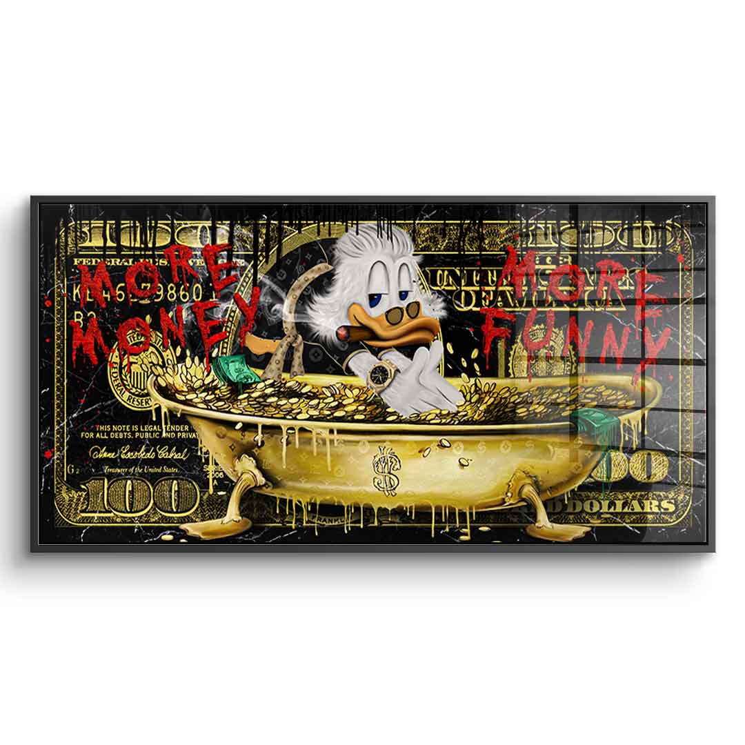 DOTCOMCANVAS MORE MONEY DUCK - BLATTGOLD – Frontansicht