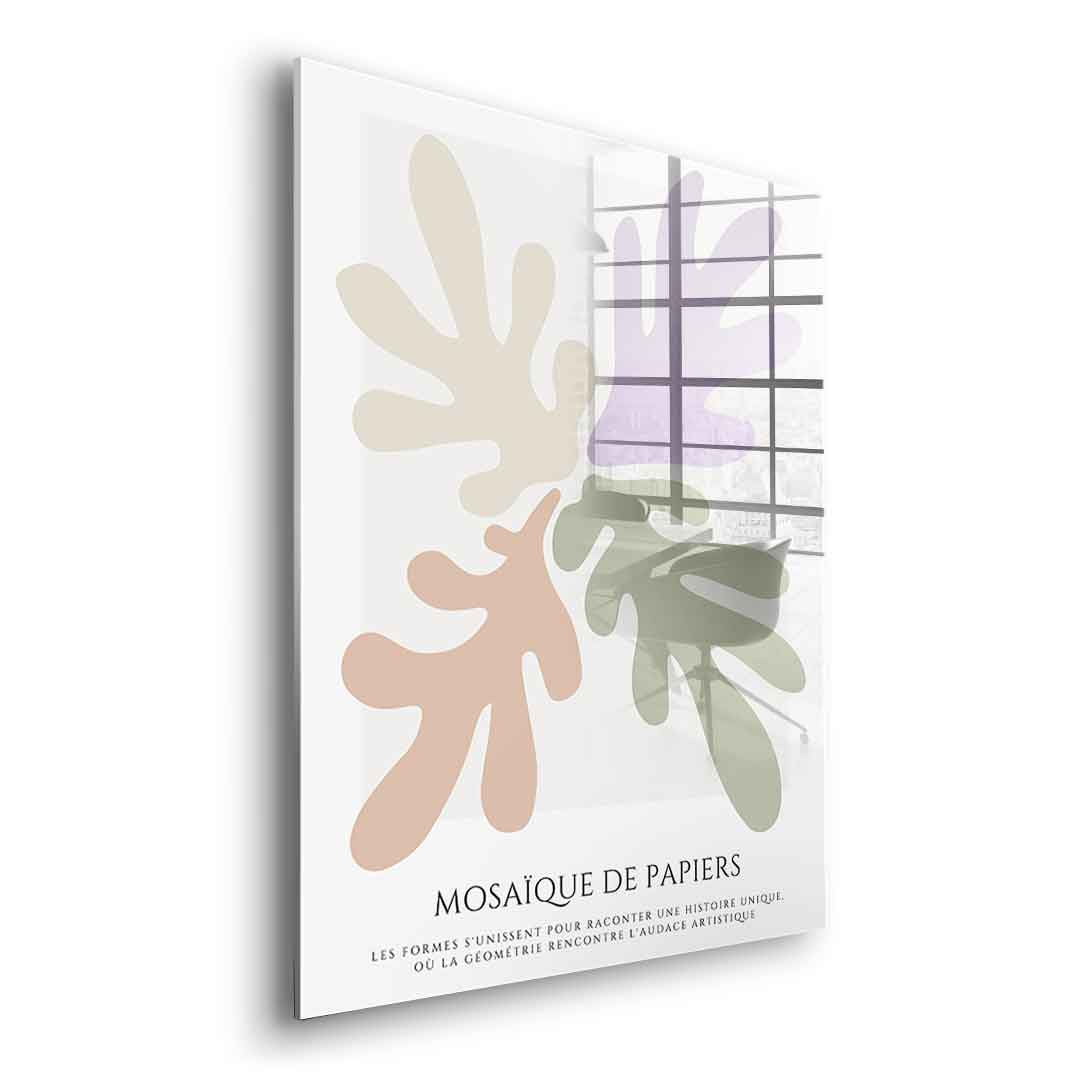 Mosaique de papiers 2 - acrylic glass