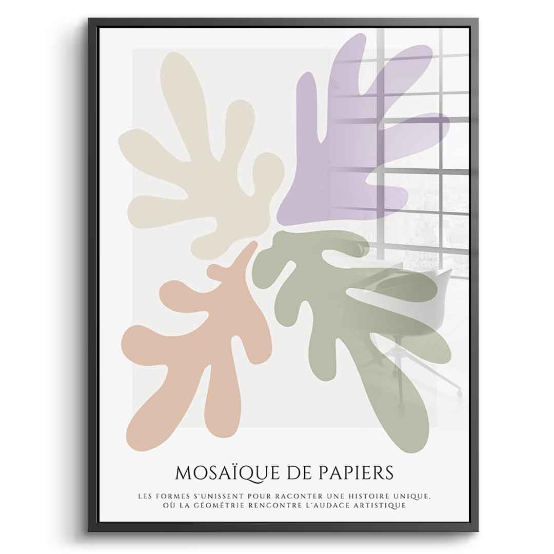 Mosaique de papiers 2 - acrylic glass