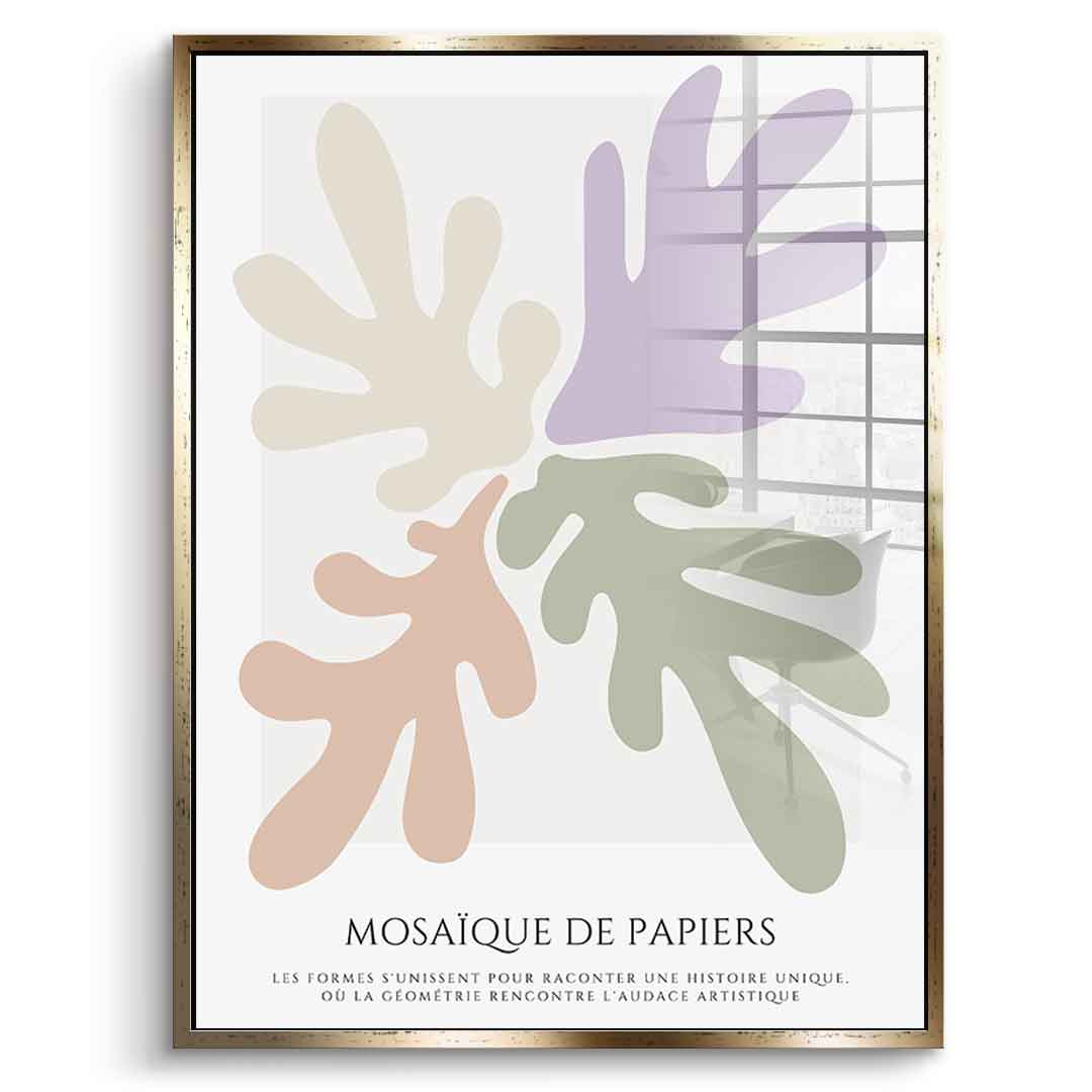 Mosaique de papiers 2 - Acrylglas