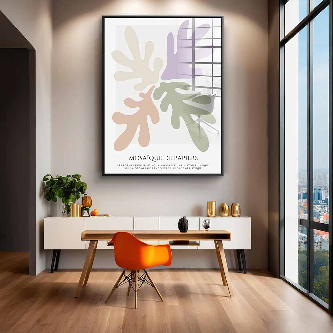 Mosaique de papiers 2 - Acrylglas