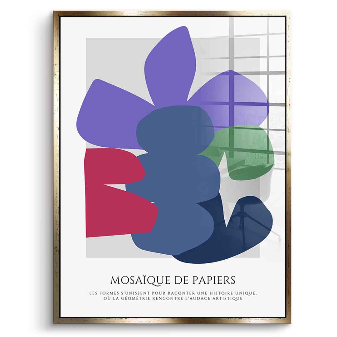 Mosaique de papiers 4 - acrylic glass