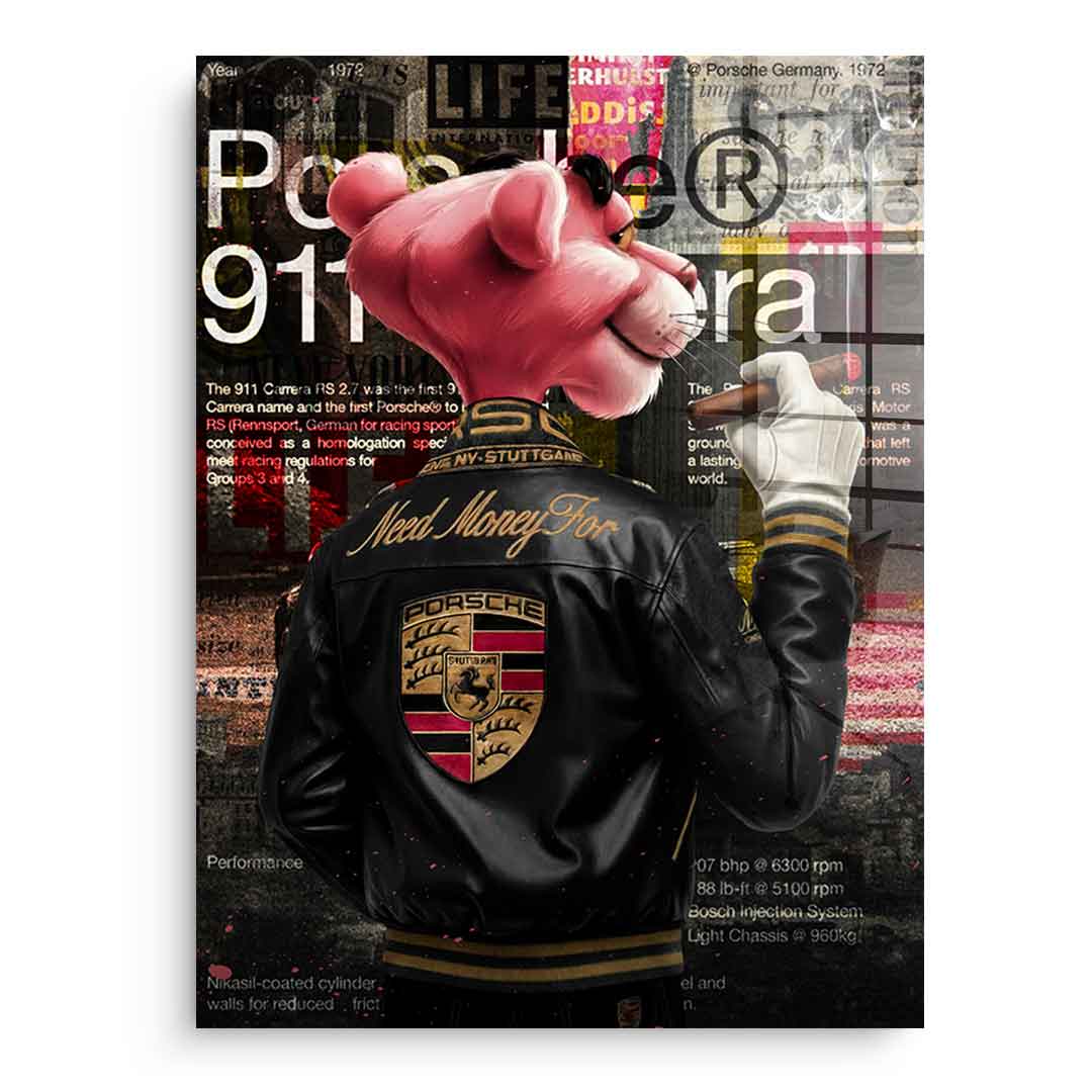 DOTCOMCANVAS Need Money for Porsche - Blattgold – Frontansicht