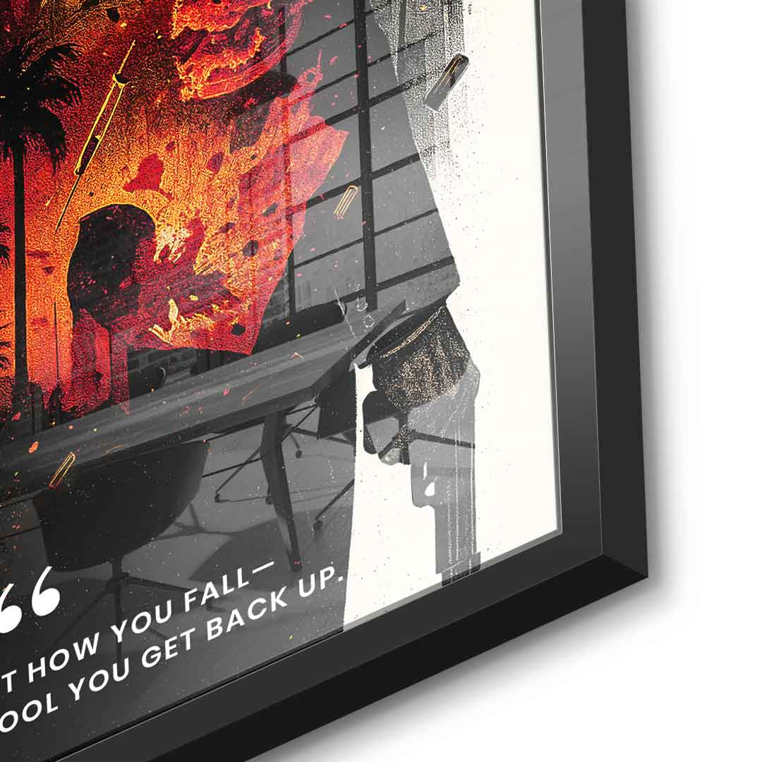 Never Accept Defeat - Acrylic glass