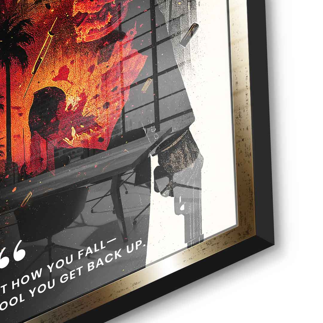 Never Accept Defeat - Acrylic glass