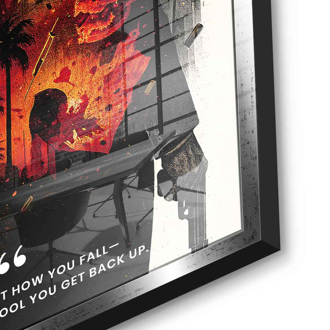 Never Accept Defeat - Acrylic glass