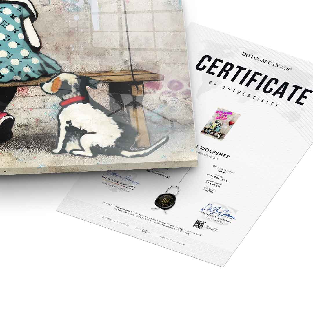 Never Give Up - Acrylic Glass