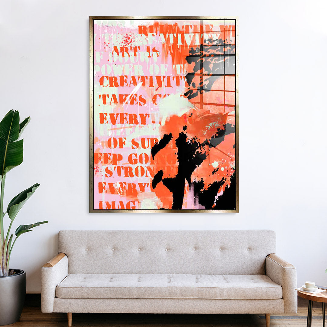 Never Give Up - Acrylic Glass