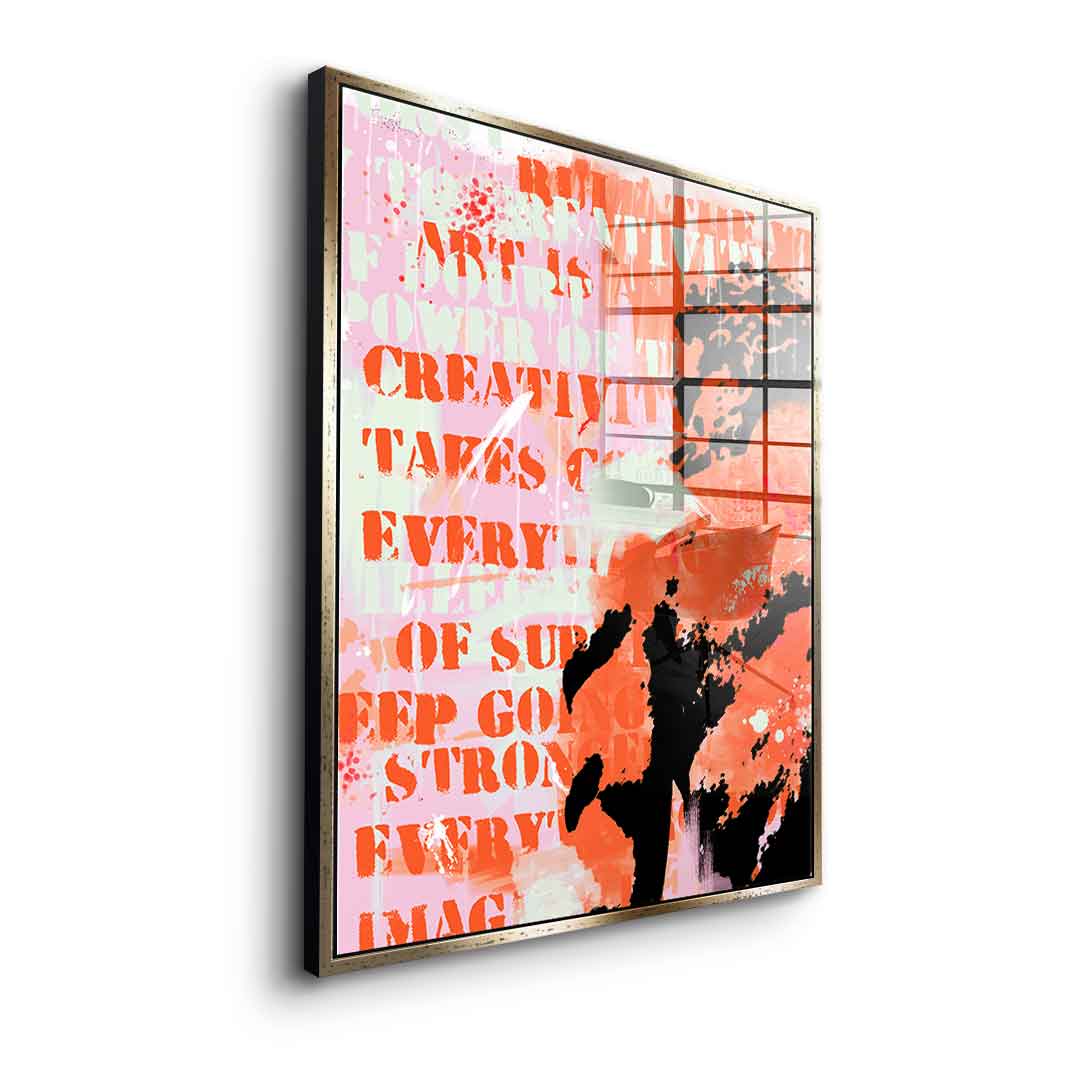 Never Give Up - Acrylic Glass