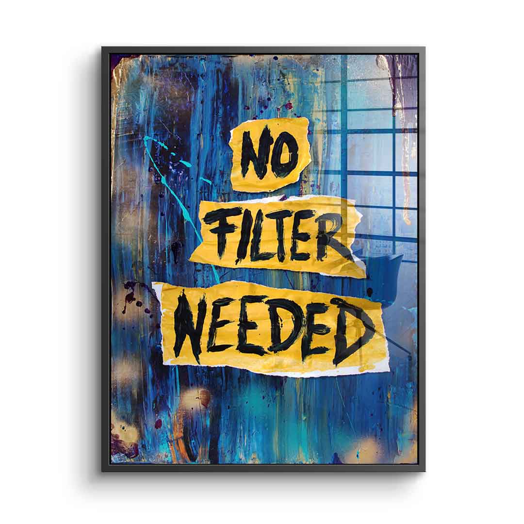 No Filter Needed - Acrylglas