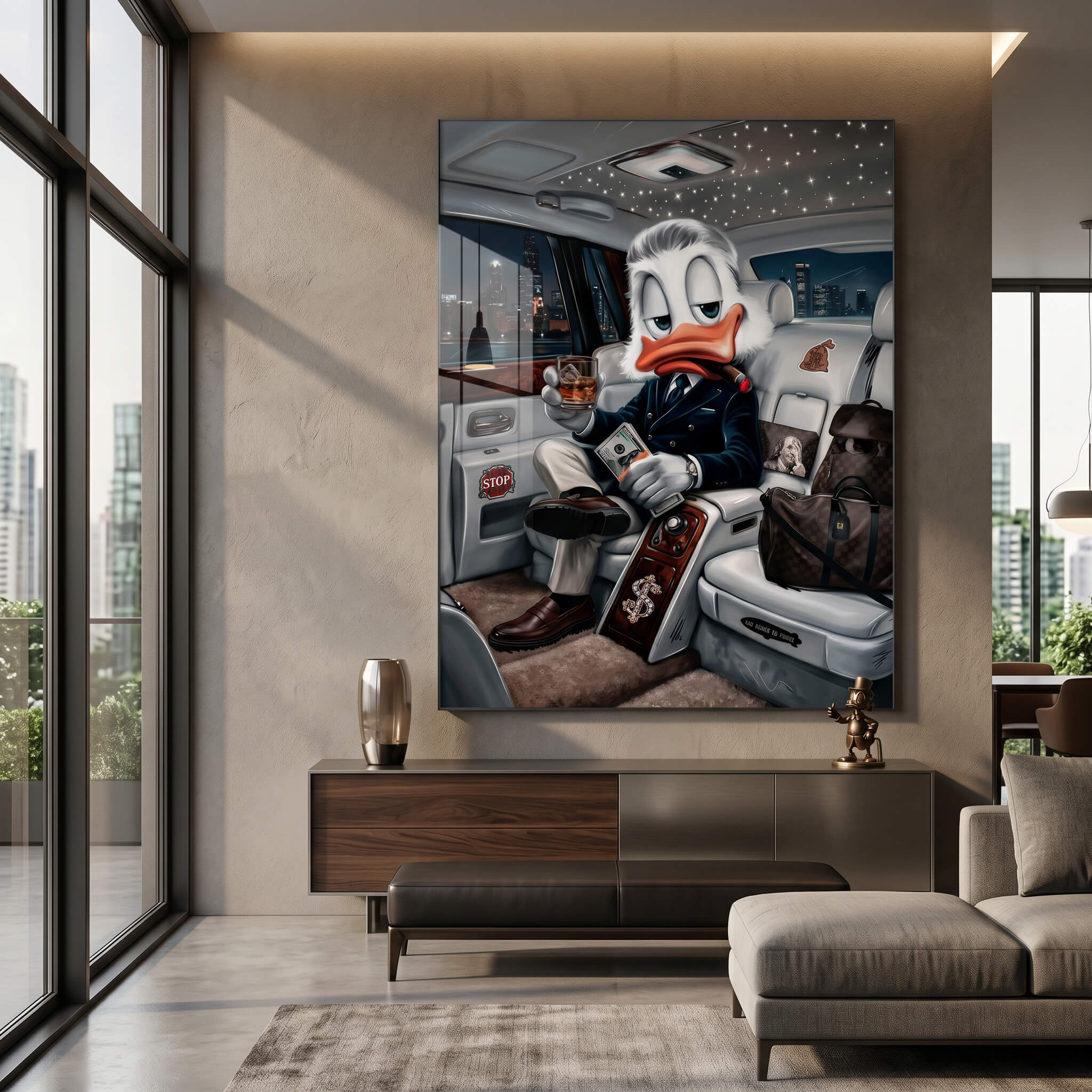 Old Money Duck - Acrylglas